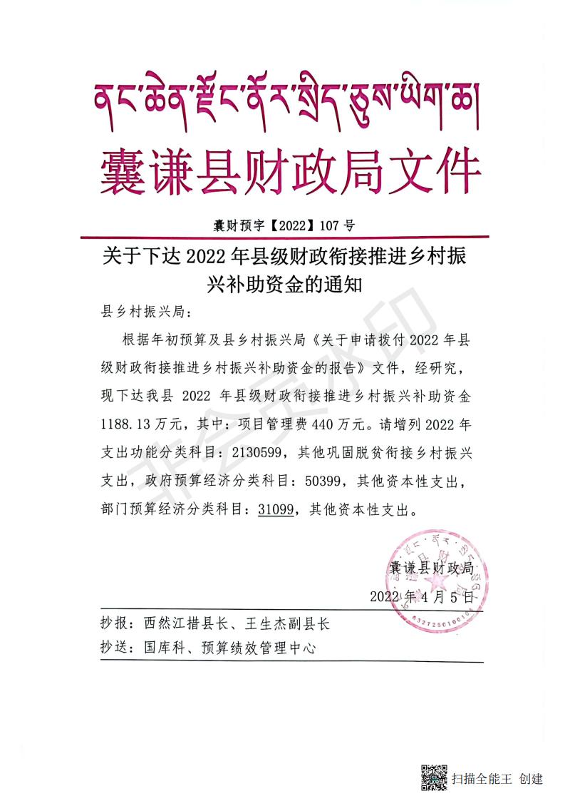 关于下达2022年县级财政衔接推进betway平台靠谱吗补助资金的通知
