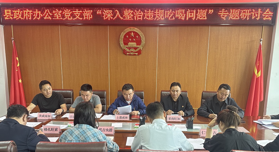 县政府办公室党支部召开“深入整治违规吃喝问题”专题研讨会